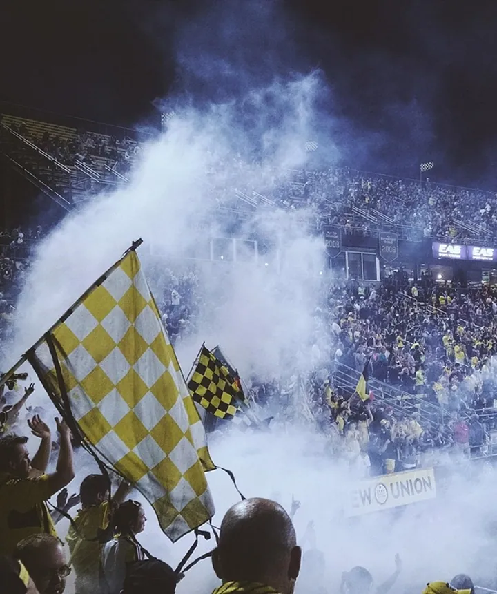 Fans in the stands during a match
