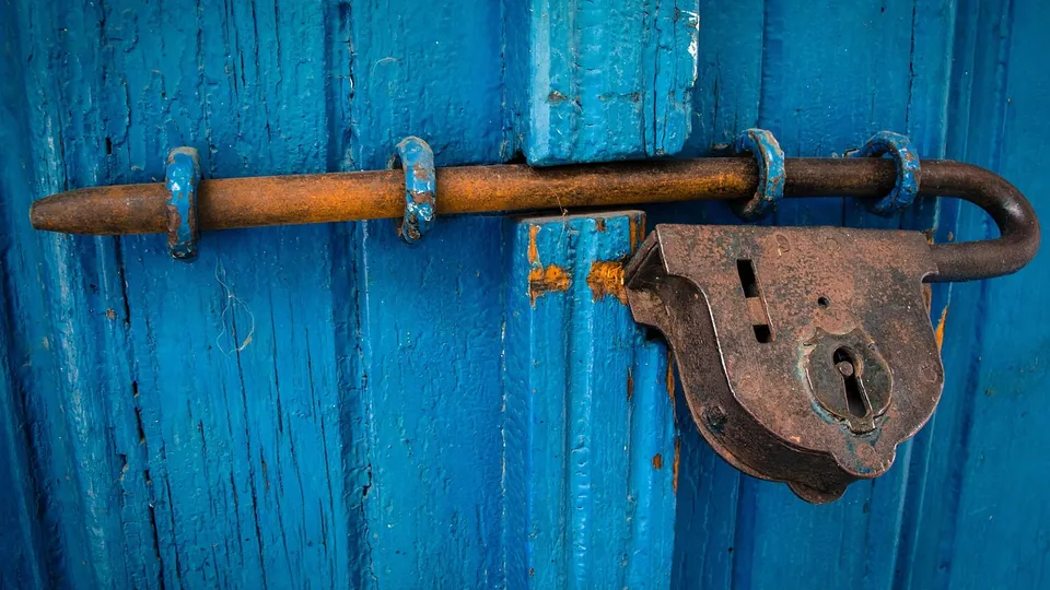 A closed padlock